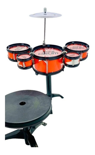 Mini Bateria Musical Infantil Jazz Drum, Tambor, Baquetas