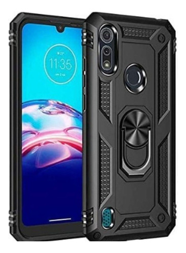 Funda Case Para Moto E7 Power Con Anillo Soporte Uso Rudo