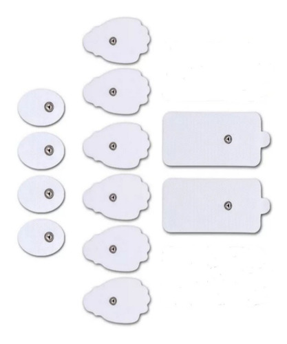 Kit Electrodos Pad Tens Ems Mano - Puño Rectangular Ovalado