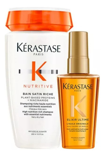  Set Kérastase Bain Satin Riche + Huile Elixir Ultime 50ml