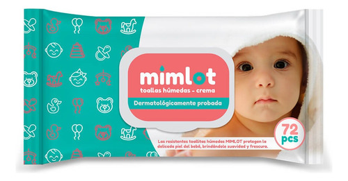 Imagen 2 de 2 de Toallas Húmedas Mimlot 72pcs