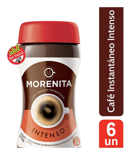 Morenita Cafe Instantaneo Torrado Clasico 170 Gr X 6 Un