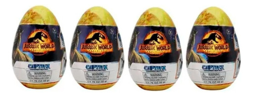 Jurassic World Captivz Pack X 4 Huevos Dinosaurio Sorpresa