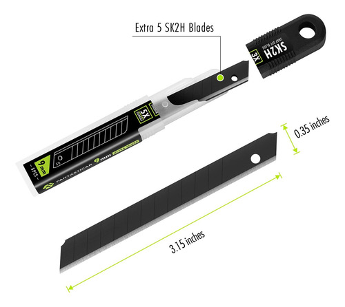 Cuchillo Utilitario Retráctil De Precisión De Pulgadacon Blo