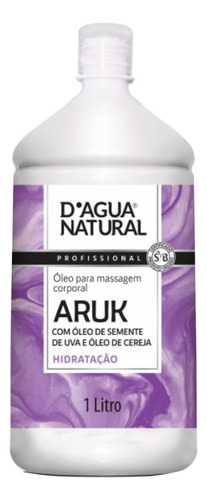 8un Óleo Massagem Semente Uva Cereja 1lt D'agua Natural