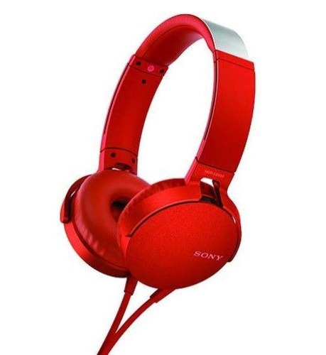 Auriculares Sony Extra Bass B550 Con Microfono Rojo Pcm