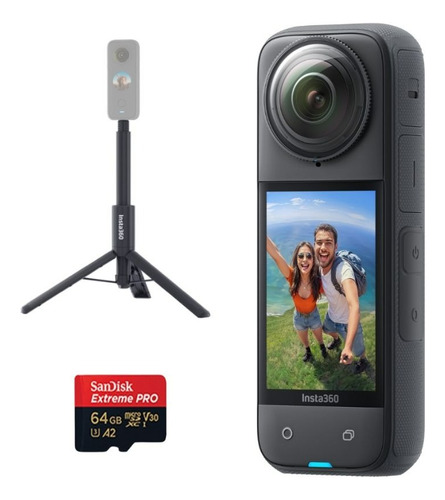 Insta360 X4 + Selfie Stick Tripode 105cm + Memoria 64gb 