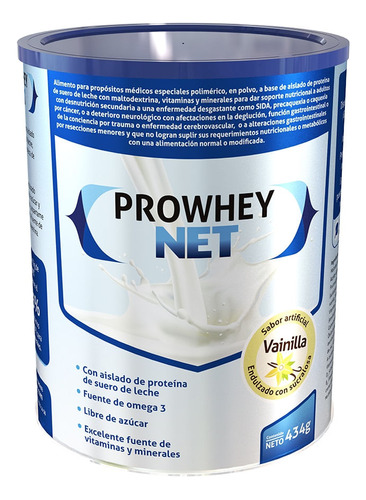 Prowhey Net Polvo Vainilla Lata X 434g