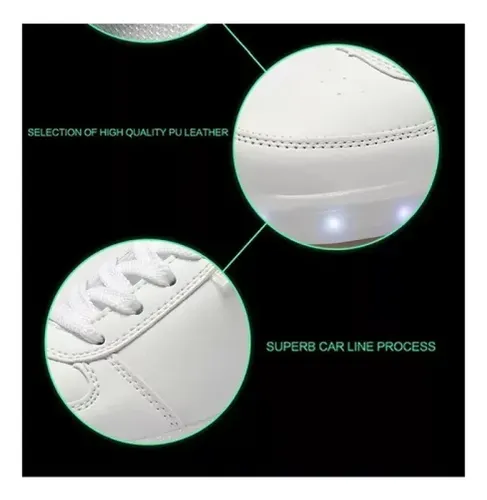 . Nuevo Zapato De Luz Led Deportivo Luminoso De Carga Usb