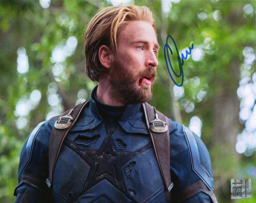 Autógrafo Chris Evans - Capitan America Foto 10 X 8  Coa