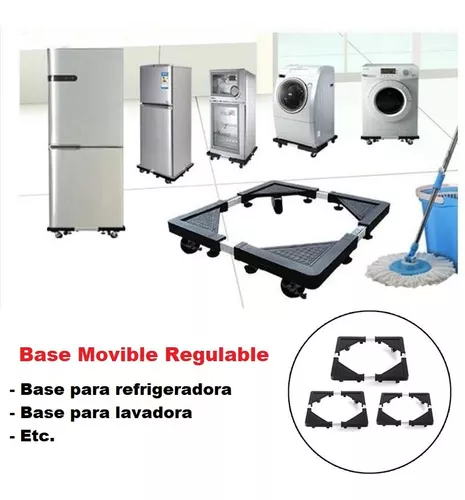 Base para Lavadora Cocina Refri Etc con Rueda Regulable 50 a 70cm Negro 200  kg - Promart