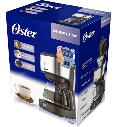 Imagen 5 de 5 de Cafetera Electrica De Filtro Oster 8 Tazas 1,2 Lts Digital