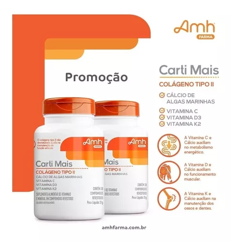 Carti Mais ® Colágeno Tipo 2 Fórmula Alemã Premium Exclusiva