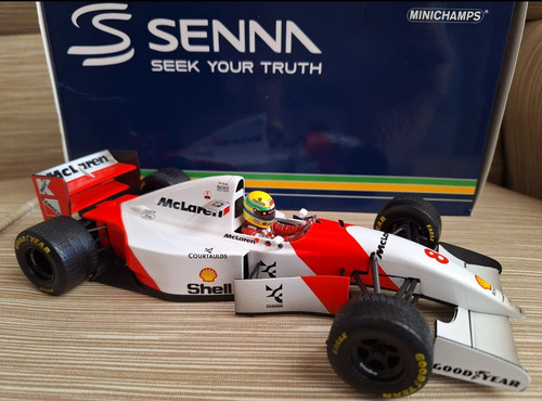 F1 Mclaren Mp4/8 Gp Europa Dirty Version Ayrton Senna 1/18 Branco