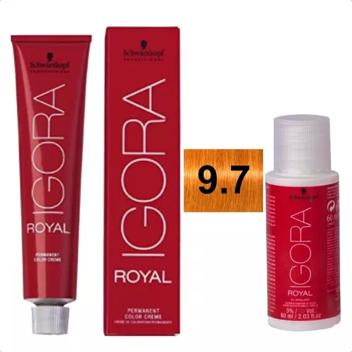 Kit Tinta Coloração Igora Royal 8.77 + 9.7 + 2 Ox 30 Vol. Schwarzkopf  Professional