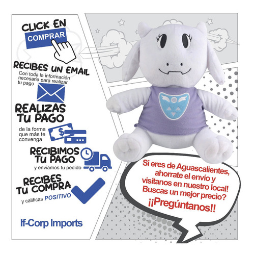 Peluche Undertale Felpa Plush Toriel Nuevo BLG (Usado)