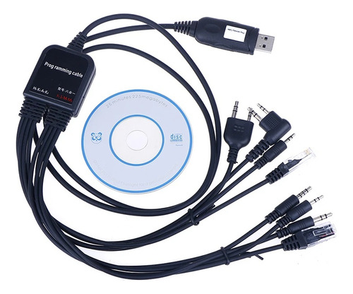 Cabo De Programação Usb 8-em-1 Para Rádios Kenwood/quansheng