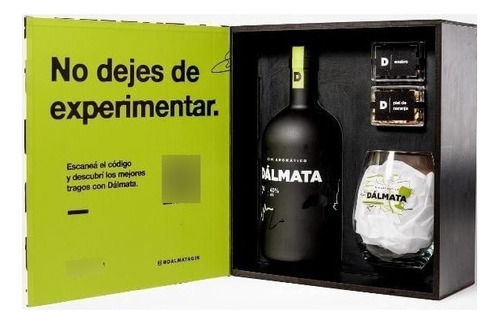 Estuche Gin Dalmata Black + Copa + Botanicos - Ayres Cuyanos