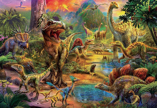 Imagen 3 de 8 de Puzzle Rompecabeza Tierra De Dinosaurios Educa 1000 Piezas ®
