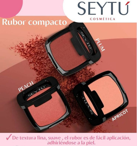 Maquillaje Rubor Compacto Seytu De Larga Duracion Plum