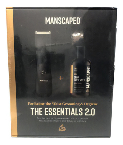 Kit Manscaped Essentials 2.0 Com Aparador E Desodorante Cor Preto