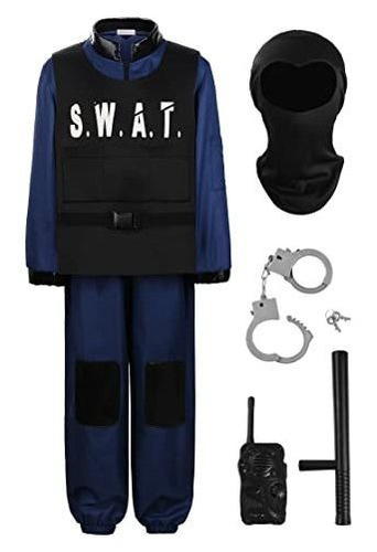 Relibeauty Swat Disfraz Para Niños Disfraz De Policía Para N