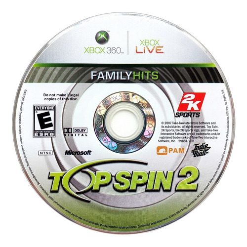 Top Spin 2 Xbox 360 Garantizado (Reacondicionado)
