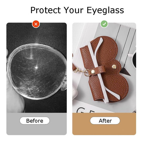 Bolsa De Gafas De Sol De Cuero Suave, Funda Portátil Para Ga