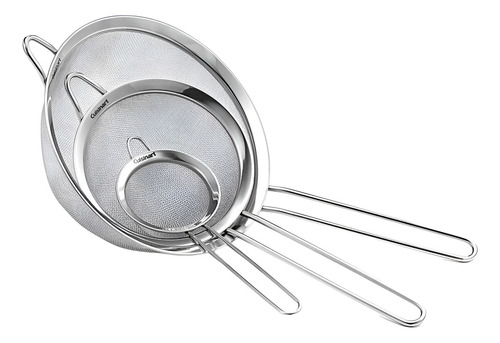 Conjunto Peneira Coador Inox C/3pcs