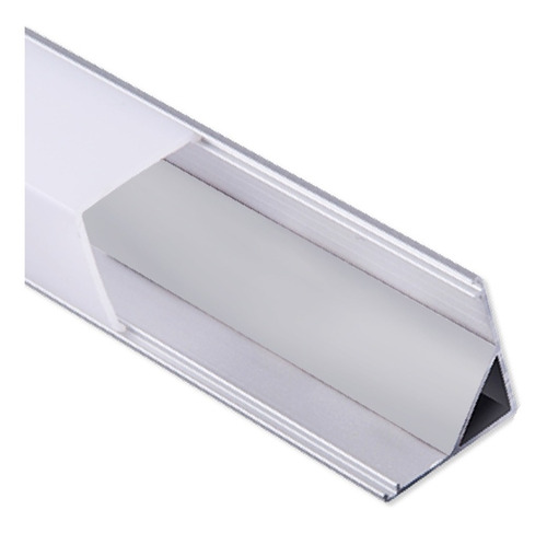 Perfil De Aluminio Difusor Recto Cinta Led Esquinero 16x16mm