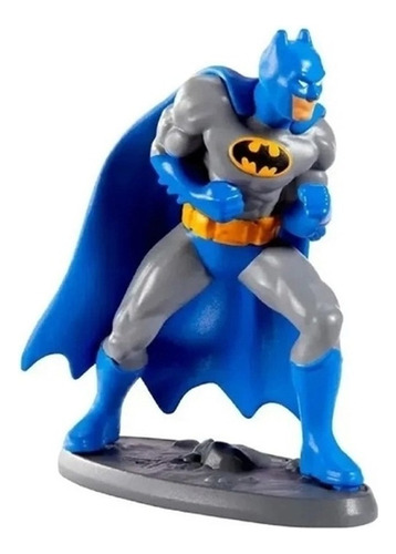 Mini Figura Dc Comics Liga Da Justiça Batman Azul Mattel