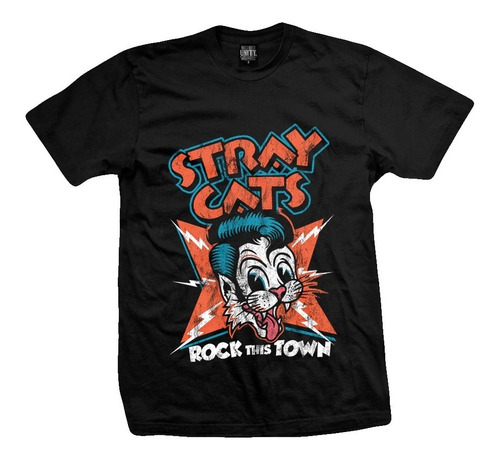 Remera Stray Cats - Rock This Town