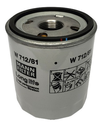 Imagen 2 de 4 de Filtro Aceite W712/81 Long Life Mann Filter Chevrolet Dodge