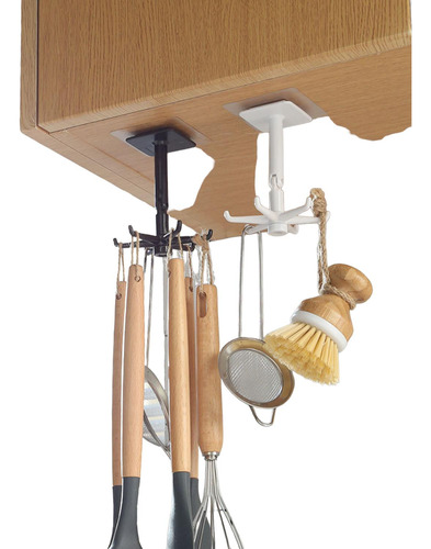 Imagen 7 de 9 de 3 Soporte Gancho Giratorio Pared Adhesivo Organizador Cocina