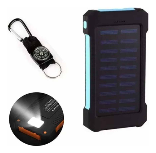 Banco De Energía Solar Con Tapa Usb De 2 Puertos Power Bank