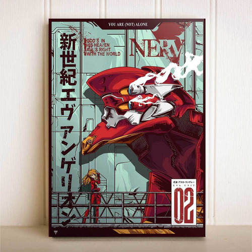 Imagem 3 de 4 de Kit 3 Placas Decorativa Anime Neon Genesis Evangelion Eva