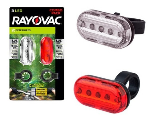 Luces Para Bicicletas Led Rayovac Delantera Trasera Combo