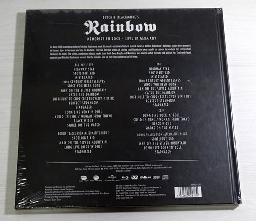 Imagem 2 de 2 de Earbook Cd Dvd Blu-ray Rainbow Memories In Rock Live Germany