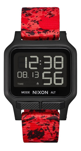 Reloj Hombre Nixon A1320 Cuarzo 38mm Pulso Rojo