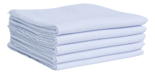 Paquete De 5 Paños De Manos Blancas Microfibra 100% Poliéste