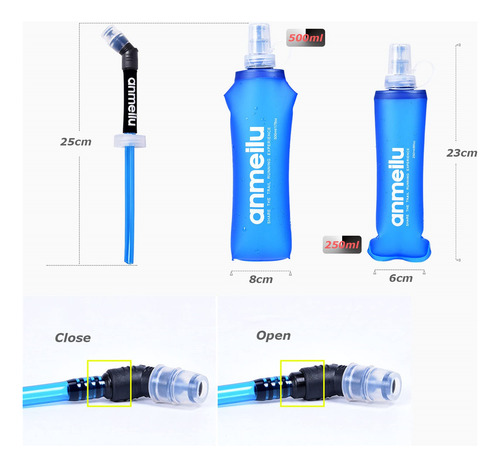Botella De Agua Soft Flask Tpu De 500 Ml Para Correr Y Andar