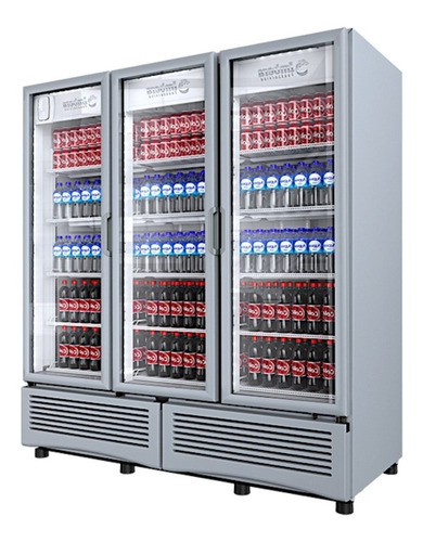 Refrigerador comercial vertical Imbera G372 2005.5 L 3 puertas gris 2000 mm de ancho 115V