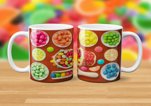 Kit Imprimible Plantillas Tazas Semana De La Dulzura M13
