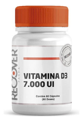 Vitamina D3 7.000ui - 60 Cápsulas Sabor Natural