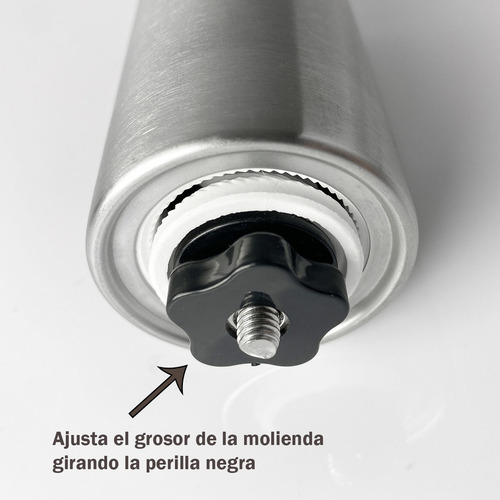 Imagen 7 de 10 de Molinillo Moledor Cafe Triturador Manual Semillas Recipiente