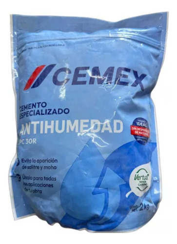 Cemento Gris Cpc 30r Antihumedad 2kg