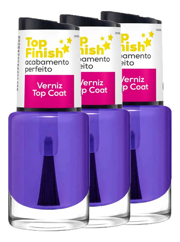 3 Top Finish Verniz Top Coat Acabamento Perfeito 10ml - Cora