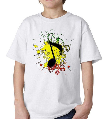 Remera De Niño Nota Musical Sol Reggae Musica