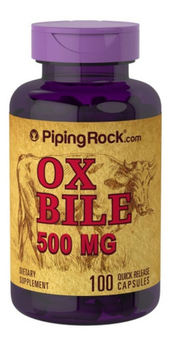 Sais Biliares Ox Bile 500mg 100 Capsulas Importado Cod. 196