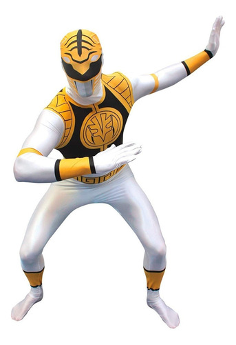 Disfraz De Power Ranger Blanco Para Adultos.